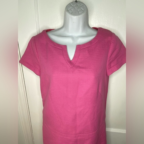 BROOKS BROTHERS Textured Pink Short Sleeve Dress Size 4 - Picture 2 of 11